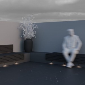 Süvistatav fassaadivalgusti Maytoni Biscotti must 3W 30lm 36° IP65 830