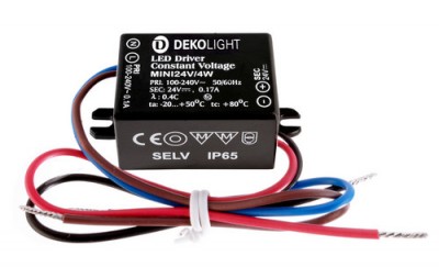 Toiteplokk Deko-Light Mini 0-170mA 100-240 V/AC 24 V/4 W must IP65