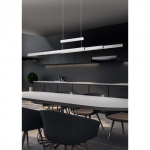 Rippvalgusti Trio Lighting Trajan nikkel 45W 5300lm CRI80 IP20 2700K-5000K WARM TO COLD