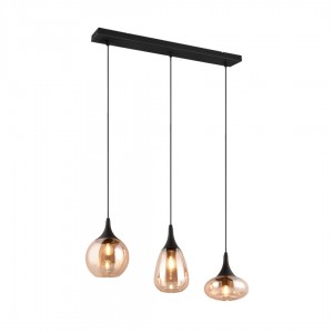 Rippvalgusti Trio Lighting Lumina 3 must / amber E14 IP20