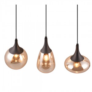 Rippvalgusti Trio Lighting Lumina 3 must / amber E14 IP20