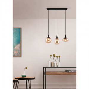 Rippvalgusti Trio Lighting Lumina 3 must / amber E14 IP20