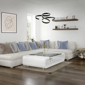 Riippuvalaisin Trio Lighting Francis musta 48W 5600lm IP20 3000K lämmin valkoinen