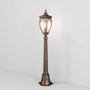 Опорный светильник Maytoni Fleur чёрный с золотом 60W E27 IP44