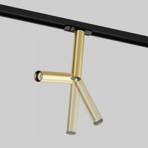 Однофазный трековый светильник Maytoni Unity Focus Dual черный / золотой 230V 6W 460lm 36° IP20 930