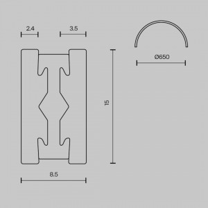 Voolusiin Maytoni poolring Flarity 650 messing 24V