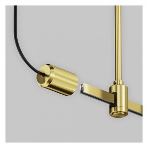 Voolusiin Maytoni külgmine laekinnitus toitepistikuga Flarity messing 24V