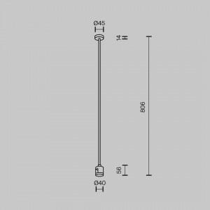 Voolusiin Maytoni laekinnitus otsetoitepistikuga Flarity 760 mm messing 24V