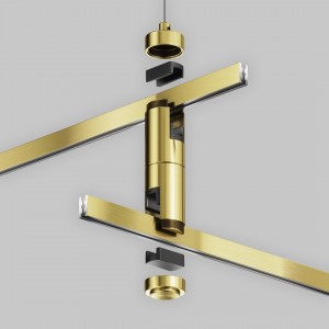 Voolusiin Maytoni kaabelriputi toitesisendiga kahene  Flarity 155-1250 mm messing 24V