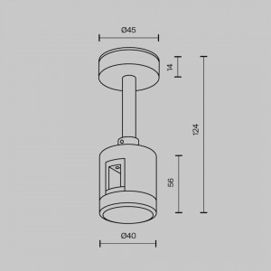 Voolusiin Maytoni laekinnitus otsetoitepistikuga Flarity 78 mm messing 24V