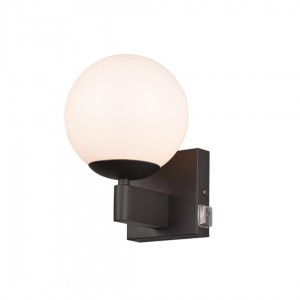 Wall light Trio Lighting Kula black E14 IP44