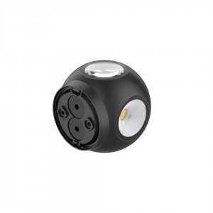Wall light PROLUMEN Axis 4x2W black 230V 8W 960lm 90° IP20 830
