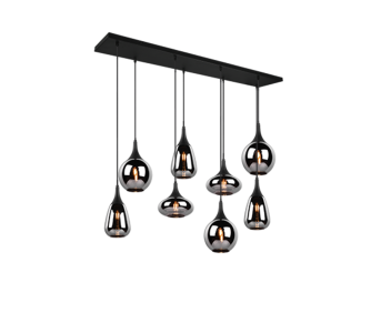 Rippvalgusti Trio Lighting Lumina 8 must E14 IP20