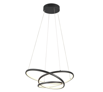 Rippvalgusti Trio Lighting Darvin must 34W 4500lm CRI80 IP20 switch dimmer 2300K, 3000K, 4000K 3CCT