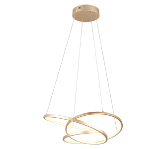 Rippvalgusti Trio Lighting Darvin kuldne 34W 4500lm CRI80 IP20 switch dimmer 2300K, 3000K, 4000K 3CCT