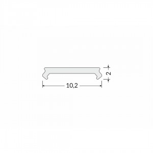 Aluminium profile cover TOPMET C2 click (Slim8/Smart10) opaal