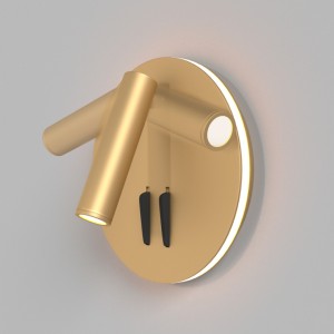 Seinävalaisin Maytoni IOS 176 messinki 9W 600lm 30° IP20 830