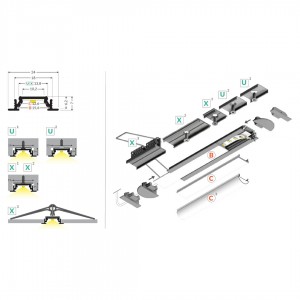 Alumiiniumprofiil TOPMET Groove10 BC/UX 2m must