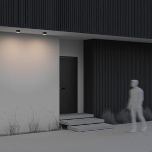 Julkisivuvalaisin Maytoni Zon IP musta 15W 900lm 109° IP65 830