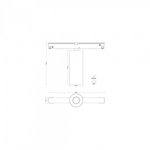 Светильник на шину Karizma Luce Juno-Q1 XS Dali черный / золотой 48V 7W 500lm 34° IP20 DALI 930