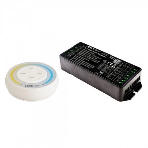Toiteplokk Deko-Light RF-kontroller - RF-smart, stardikomplekt LED üksik/CCT, 12-48 V, 20 A koos kaugjuhtimispuldiga must 12-48V IP20 PUSH
