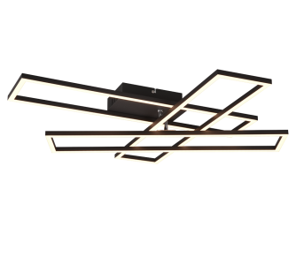 Laevalgusti Trio Lighting Corso must 36W 4600lm CRI80 IP20 switch dimmer  2700K-6500K