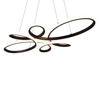 Rippvalgusti Trio Lighting FLY must 32W 3900lm IP20 switch dimmer 3000K soe valge