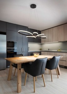 Rippvalgusti Trio Lighting FLY must 32W 3900lm IP20 switch dimmer 3000K soe valge