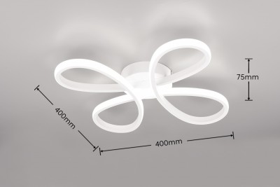 Laevalgusti Trio Lighting FLY valge 22W 2600lm IP20 TRIAC 4000K päevavalge