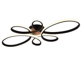 Laevalgusti Trio Lighting FLY must 32W 3900lm switch dimmer 3000K soe valge