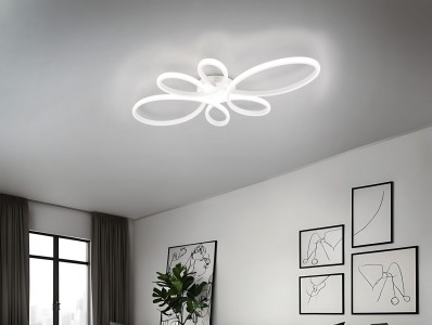 Ceiling lamp Trio Lighting FLY white 32W 3900lm switch dimmer 4000K pure white