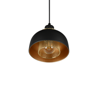 Rippvalgusti Trio Lighting Punch must / kuldne E27