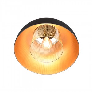 Kattovalaisin Trio Lighting Punch musta / kultainen E27