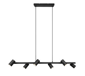 Rippvalgusti Trio Lighting Marley 6 must GU10 IP20