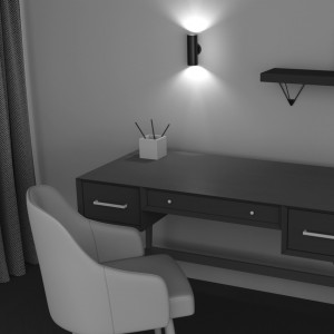 Seinävalaisin Maytoni Focus S 2 X GU10 musta GU10 IP20