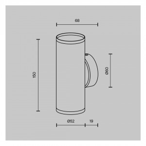 Seinävalaisin Maytoni Focus S 2 X GU10 musta GU10 IP20