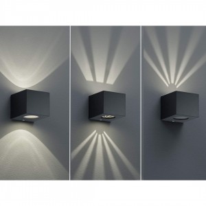 Fassaadivalgusti Trio Lighting Cordoba LED must 4W 400lm IP44 3000K soe valge