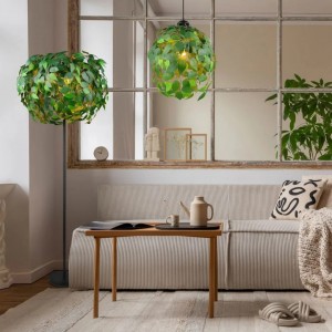 Rippvalgusti Trio Lighting Leavy 4xE14 roheline E14 IP20