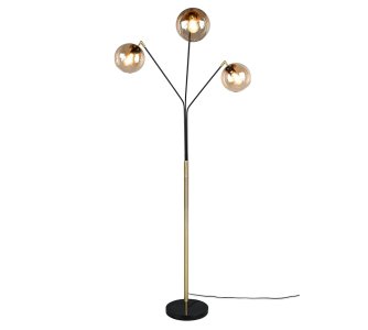 Põrandavalgusti Trio Lighting Paxton must / kuldne E27