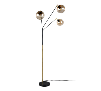 Põrandavalgusti Trio Lighting Paxton must / kuldne E27