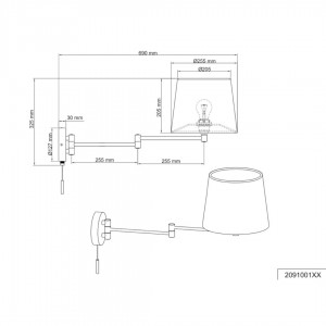 Seinavalgusti Trio Lighting Lyon messing E27