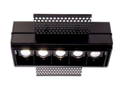 Süvisvalgusti Deko-Light Ceti 5 Hide must 230V 10W 800lm 45° IP20 3000K soe valge