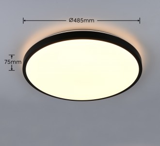 Plafoon Trio Lighting Slope must 34W 3900lm CRI80 IP20 2700K-6500K soe + külm valge