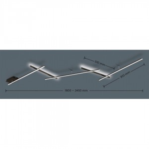 Laevalgusti Trio Lighting INDIRA must 25W 3000lm IP20 830