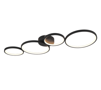 Laevalgusti Trio Lighting Rondo must 37W 4800lm IP20 3000K soe valge