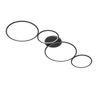 Laevalgusti Trio Lighting Rondo must 37W 4800lm IP20 switch dimmer 3000K soe valge