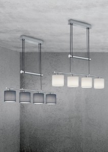 Rippvalgusti Trio Lighting GARDA  4xE14 nikkel / valge 230V E14 IP20