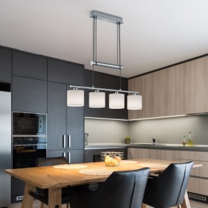 Rippvalgusti Trio Lighting GARDA  4xE14 nikkel / valge 230V E14 IP20