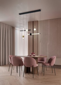 Rippvalgusti Trio Lighting Melita must / kuldne 21W 2500lm CRI80 2300K, 3000K, 4000K 3CCT