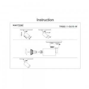 1-faasiline siinivalgusti Maytoni Focus Mini must 230V GU10 IP20